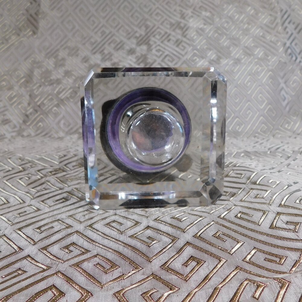 Cut Crystal Inkwell # 22448 - Picture 3 of 4